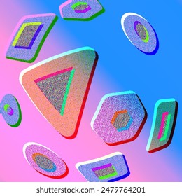 Colorful geometric textured gradation background