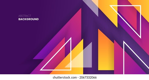 Diseño de fondo geométrico colorido de triángulo abstracto