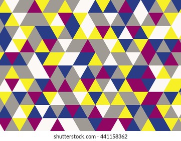 Colorful geometric triangle pattern. Abstract vector background.