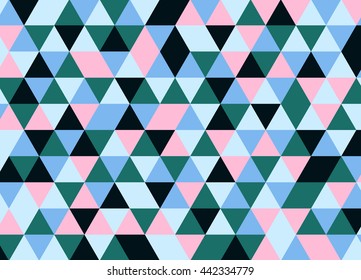 Colorful geometric triangle pattern. Abstract vector background.