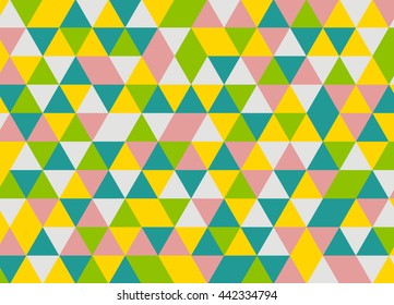 Colorful geometric triangle pattern. Abstract vector background.