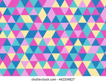 Colorful geometric triangle pattern. Abstract vector background.