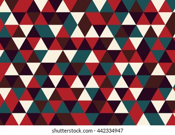 Colorful geometric triangle pattern. Abstract vector background.