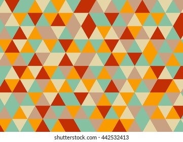 Colorful geometric triangle pattern. Abstract vector background.