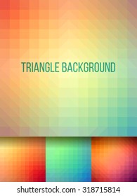 Colorful geometric triangles background