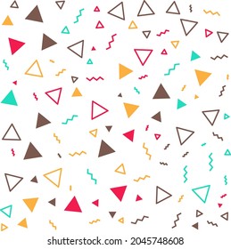 Colorful geometric triangles, zigzag background. Abstract pattern background. Shapes pattern. Colorful wrapping paper.