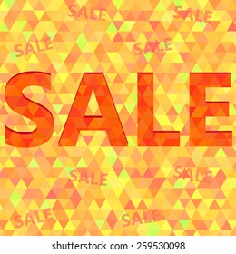 Colorful geometric triangular background card  for sale