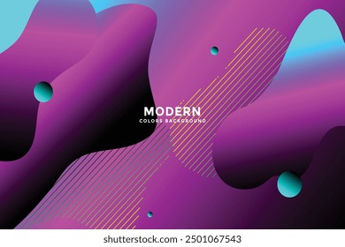 Colorful geometric vector background. elements with fluid gradient.