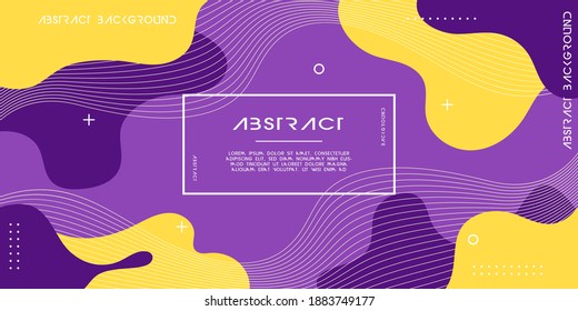 Colorful geometric vector background. Fluid shapes composition