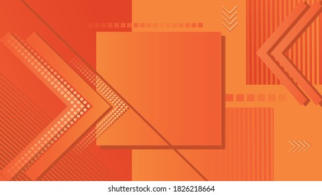 Fondo vectorial geométrico colorido, gradiente amarillo anaranjado, formas rectangulares, espacio para el texto. 