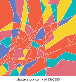 Colorful Geometric Vector Background Orange Yellow Colors