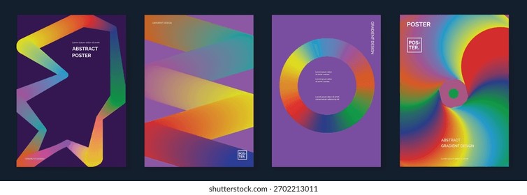 Colorful geometric vector background set with triangles, prisms and overlapping shapes in vibrant tones — modern abstract design for posters, packaging and digital prints.