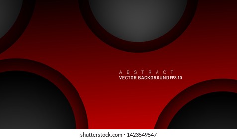 Colorful geometric vector backgrounds that overlap layers on black space circle for text and background designs