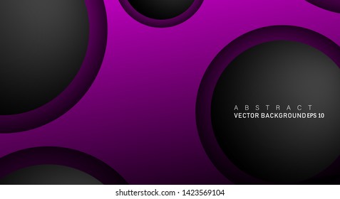 Colorful geometric vector backgrounds that overlap layers on black space circle for text and background designs