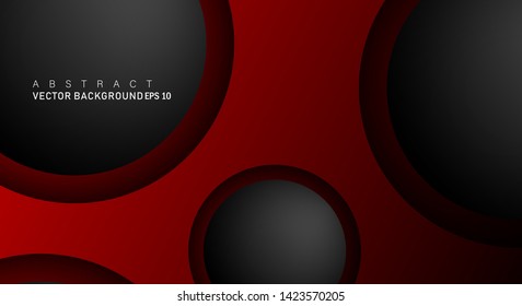 Colorful geometric vector backgrounds that overlap layers on black space circle for text and background designs