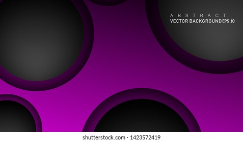 Colorful geometric vector backgrounds that overlap layers on black space circle for text and background designs