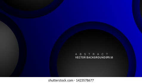 Colorful geometric vector backgrounds that overlap layers on black space circle for text and background designs