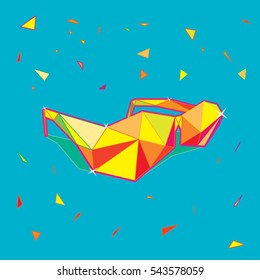 Colorful geometric Vector polygonal sunglasses for illustrations. Fit for fashion design pages. EPS8