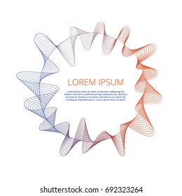Colorful geometric wallpaper. Vector background with waves.
