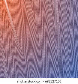 Colorful geometric wallpaper. Vector background with waves.