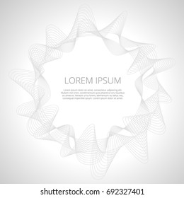 Colorful geometric wallpaper. Vector background with waves.
