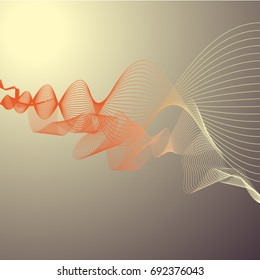 Colorful geometric wallpaper. Vector background with waves.