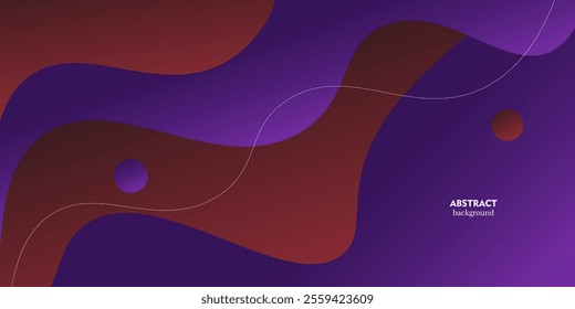 Colorful geometric wave 3D background. Dark red elements with purple fluid gradient pattern. Dynamic shape composition. Vector eps10