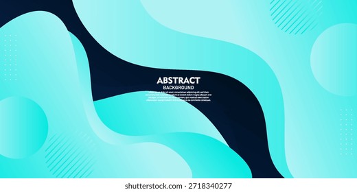 Colorful geometric wave 3D background. Dark elements with blue fluid gradient pattern. Vector eps10