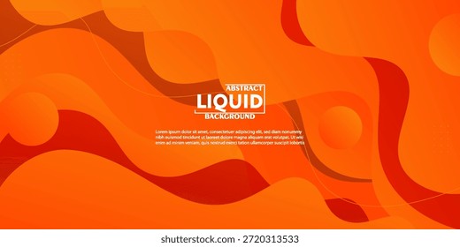 Fondo geométrico colorido de la onda 3D. Patrón de gradiente de líquido anaranjado. Composición dinámica de la forma. Vector EPS10.