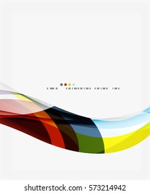 Fondo abstracto de ondas geométricas coloridas. Fondo de plantilla de vector para diseño de flujo de trabajo, diagrama, opciones de número o diseño web