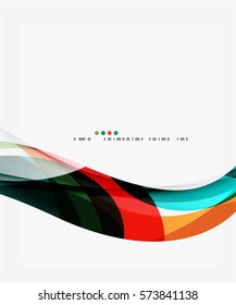 Farbiger, geometrischer, abstrakter Hintergrund einer Welle. Vektorvorlagenhintergrund für das Workflowlayout, -diagramm, -nummeroptionen oder Webdesign