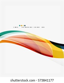 Fondo abstracto de ondas geométricas coloridas. Fondo de plantilla de vector para diseño de flujo de trabajo, diagrama, opciones de número o diseño web