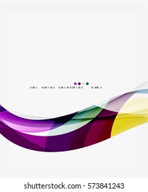 Fondo abstracto de ondas geométricas coloridas. Fondo de plantilla de vector para diseño de flujo de trabajo, diagrama, opciones de número o diseño web