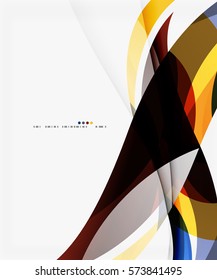 Fondo abstracto de ondas geométricas coloridas. Fondo de plantilla de vector para diseño de flujo de trabajo, diagrama, opciones de número o diseño web