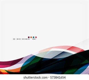 Fondo abstracto de ondas geométricas coloridas. Fondo de plantilla de vector para diseño de flujo de trabajo, diagrama, opciones de número o diseño web