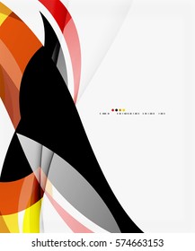 Colorful geometric wave abstract background. Vector template background for workflow layout, diagram, number options or web design