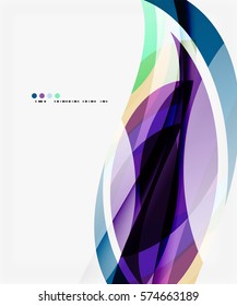 Colorful geometric wave abstract background. Vector template background for workflow layout, diagram, number options or web design