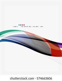Fondo abstracto de ondas geométricas coloridas. Fondo de plantilla de vector para diseño de flujo de trabajo, diagrama, opciones de número o diseño web