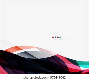 Colorful geometric wave abstract background. Vector template background for workflow layout, diagram, number options or web design