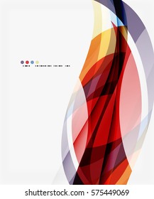 Colorful geometric wave abstract background. Vector template background for workflow layout, diagram, number options or web design