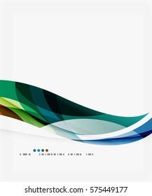 Fondo abstracto de ondas geométricas coloridas. Fondo de plantilla de vector para diseño de flujo de trabajo, diagrama, opciones de número o diseño web