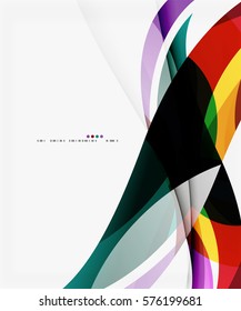 Fondo abstracto de ondas geométricas coloridas. Fondo de plantilla de vector para diseño de flujo de trabajo, diagrama, opciones de número o diseño web