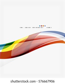 Fondo abstracto de ondas geométricas coloridas. Fondo de plantilla de vector para diseño de flujo de trabajo, diagrama, opciones de número o diseño web