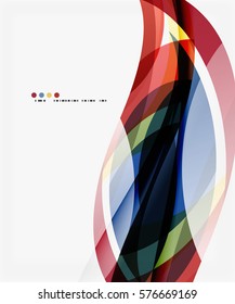 Farbiger, geometrischer, abstrakter Hintergrund einer Welle. Vektorvorlagenhintergrund für das Workflowlayout, -diagramm, -nummeroptionen oder Webdesign