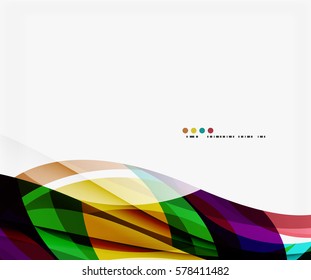 Fondo abstracto de ondas geométricas coloridas. Fondo de plantilla de vector para diseño de flujo de trabajo, diagrama, opciones de número o diseño web