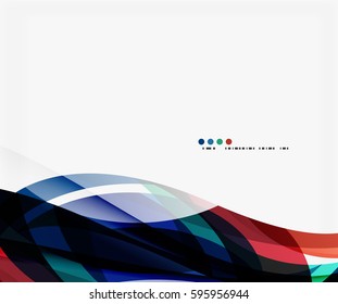 Fondo abstracto de ondas geométricas coloridas. Fondo de plantilla de vector para diseño de flujo de trabajo, diagrama, opciones de número o diseño web
