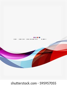 Fondo abstracto de ondas geométricas coloridas. Fondo de plantilla de vector para diseño de flujo de trabajo, diagrama, opciones de número o diseño web