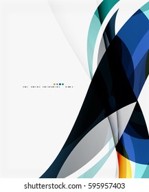 Colorful geometric wave abstract background. Vector template background for workflow layout, diagram, number options or web design