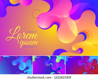 Colorful geometric wavy abstract background series. Suitable for web background, design element and other.