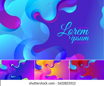 Colorful geometric wavy abstract background series. Suitable for web background, design element and other.